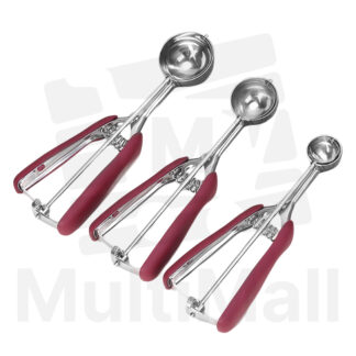Red Premium 3 Pcs Ice Cream Scoop Set | Stainless Steel | Cookies Dough Scoop | Ice Cream Scoops Set | Ice Cream Scooper|Stainless Steel Ice Cream Scooper|Ice Cream Spoon|Ice Cream|Cookies Scooper