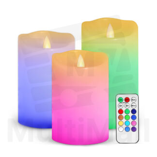 Electric LED Candle Light - 3pcs Set 18 Colours |LED Candle Flickering | Electric Candle Light | Electric Candles Flickering Light| Candle Warmer Lamp
