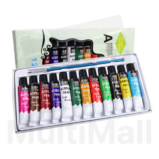 12 Pcs  Acrylic Paint Colours | Acrylic Painting Set*High Quality*Kid Drawing*Acrylic Colour*acrylic paint kids*acrylic paint kit