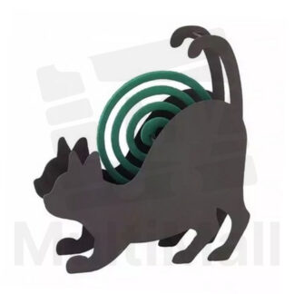 Cat A-Black Squat Cat Mosquito Coil  Holder | Mosquito Coil Case | Mosquito Coil Holder | Mosquito Coils Rack | Mosquito Coil Box | Mosquito Coil Holder Portable | Mosquito Coils Box | Mosquito Coils Holder