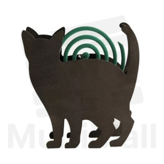 Cat B-Black Stand Cat Mosquito Coil  Holder | Mosquito Coil Case | Mosquito Coil Holder | Mosquito Coils Rack | Mosquito Coil Box | Mosquito Coil Holder Portable | Mosquito Coils Box | Mosquito Coils Holder