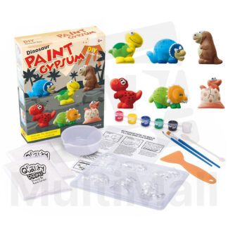 (Portrait Box) DIY Paint Gypsum  - Dinosaur 2 |Toys | Kid Plaster Painting | Art and Crafts Painting for Kids | Dino Toy | Gift For Kids l Kid Plaster Painting  l Gift for Kids l Animal Figurine