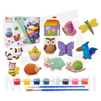 (Landscape Box) DIY Paint Gypsum  - Insect and Animals | Kid Plaster Painting | Art and Crafts Painting for Kids | Dino Toy | Gift For Kids l Kid Plaster Painting  l Gift for Kids l Animal Figurine