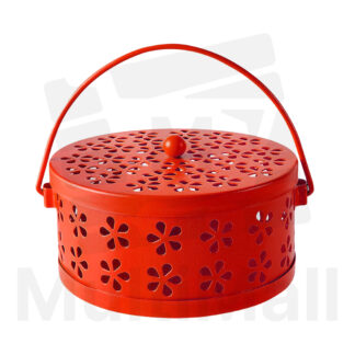 Red Floral Mosquito coil holder| Floral coil holder| Mosquito coil box| Mosquito coil case |Mosquito coil and holder| Mosquito coil holder portable|Outdoor mosquito coil holder case| Hollow coil holder