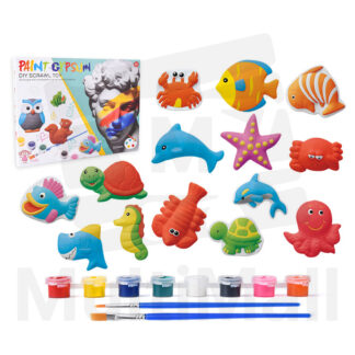 (Landscape Box) DIY Paint Gypsum  - Under the Sea| Princess Toys | Kid Plaster Painting | Art and Crafts Painting for Kids | Dino Toy | Gift For Kids l Kid Plaster Painting  l Gift for Kids l Animal Figurine