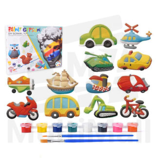 (Landscape Box) DIY Paint Gypsum  - Vehicles | Princess Toys | Kid Plaster Painting | Art and Crafts Painting for Kids | Dino Toy | Gift For Kids l Kid Plaster Painting  l Gift for Kids l Animal Figurine