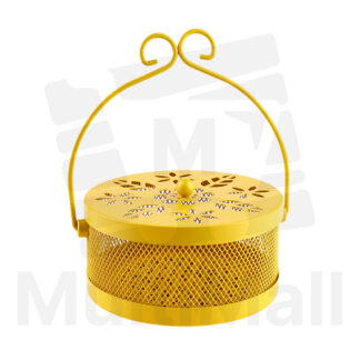 NORDIC Mosquito Coil Holder - Yellow |Nordic coil holder| Mosquito coil box |Mosquito coil case |Mosquito coil and holder| Portable Mosquito coil holder| Outdoor mosquito coil holder case | Hollow coil holder