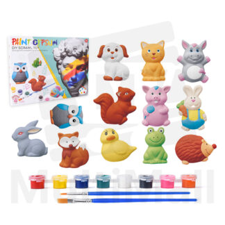 (Landscape Box) DIY Paint Gypsum  - Zoo |Kid Plaster Painting | Art and Crafts Painting for Kids | Dino Toy | Gift For Kids l Kid Plaster Painting  l Gift for Kids l Animal Figurine