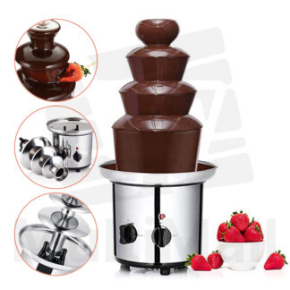 4 Tiers Chocolate Fondue Stainless Steel l  Fountain Maker l Machine l House warming Gift l Birthday Party l  Baby Shower Party l  Chocolate Tower l Chocolate Fondue Set