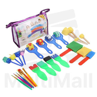 26 Pcs Kids Sponge Set |Sponge Painting Set |Kid Drawing |Painting for kid |Brushes Kit for Art & Craft l Kid Early Learning painting set |Washable Paint Brushes Set| Painting DIY l Creative Painting