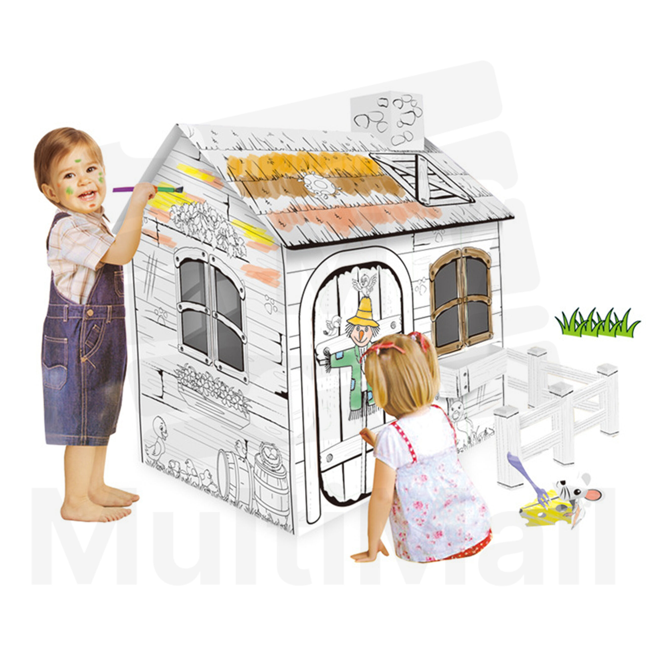 Kids 3D Doodle Play house - Big House| Cardboard Toy House |Playhouse ...