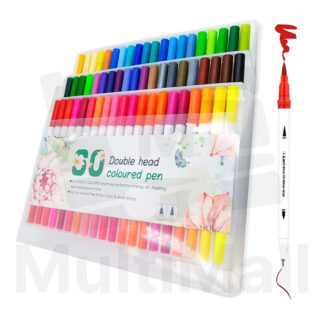 60 Pcs Premium Dual Tip Art Markers Set Brufuner Oil Colour Pencils*Colors Markers Dual Tip*Dual Tip Art Marker*Kid Colour marker set*Dual tip Brush Pen* Sketch Drawing Dual Head Watercolor Marker Pen