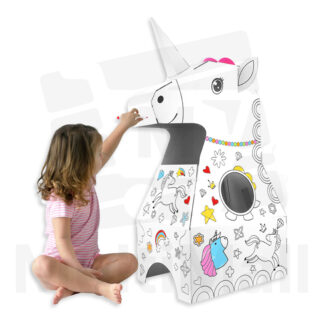 Kids 3d Doodle Playhouse - Wearable Unicorn | Cardboard Toy House|Playhouse for kids Cardboard |Playhouse| Cardboard Animal|  Cardboard Toy House| Cardboard Toy| Cardboard| Playhouse Toy