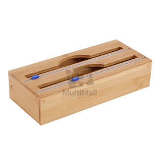 2 in 1 Bamboo Rolls Organizer | Aluminum Foil Holder | Cling Wrap and Foil Holder | Kitchen Drawer Organizer | Aluminum Foil Holder Box | Foil Holder | Foil Organizer | Cling Form Holder | Foil Dispenser | Ziplock Bags
