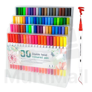 80 Pcs. Premium Dual Tip Art Markers Set Brufuner Oil Colour Pencils*Colors Markers Dual Tip*Dual Tip Art Marker*Kid Colour marker set*Dual tip Brush Pen* Sketch Drawing Dual Head Watercolor Marker Pen