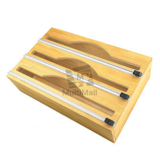 3 IN 1Bamboo Rolls Organizer | kitchen Drawer Organizer | FOOD STORAGE BAG HOLDER | foil organizer | Zip Lock Bag | Zip Lock Bag Storage | Cling Firm holder | Zip Lock Bag Storage | Zip Lock Bag for Food | foil dispenser