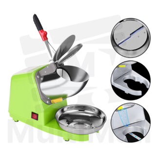 GREEN Electric  Ice Crusher Shaver Machine l Ice Dessert l Ice Chopper l Powerful motor l Stainless-steel double blade fine ice l Ice Kacang l Snow cone l Ice Crusher l Ice Crusher Machine