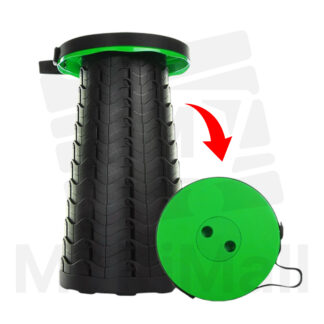 Light Green Telescopic Stool Premium Portable Adjustable Multipurpose Collapsible Stools Non Slip Base capacity 180 Kg - Sturdy and Lightweight Retractable Stools Chair Seat