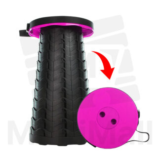 Pink Telescopic Stool Premium Portable Adjustable Multipurpose Collapsible Stools Non Slip Base capacity 180 Kg - Sturdy and Lightweight Retractable Stools Chair Seat