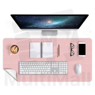 Premium Desk Mat - Double Layer Sakura Pink - Space White | Desk mat |Office Laptop Table Mat Desk Accessories Waterproof for Office Home Desk Protection | Large Mat| Double sided Layer Mat