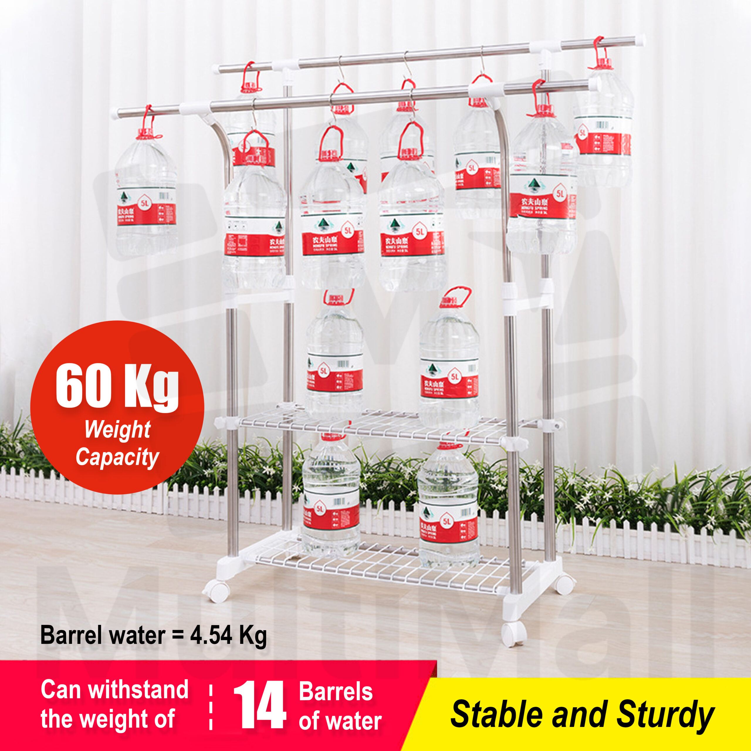 Upgraded H Type - Curve 1.6M (2 Poles) Drying Rack for Hanging Clothes ...