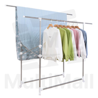 Upgraded H Type Model 2M (2 Poles) Drying Rack for Hanging Clothes | Clothes Drying Rack |Space Saving Laundry Rack  | Retractable Laundry Drying Rack | Clothing Rack | Clothes Hanger Rack