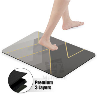 Premium 3 Layers Diatomite Bathroom Mat - Gradient (50cmx70cm)  |Absorbent Fast Dry | Bathroom Mat |Diatomite | floor mat diatomite soft |bathroom mat anti slip |diatomite bathroom| bathroom mat diatomite | diatomite mat for bathroom
