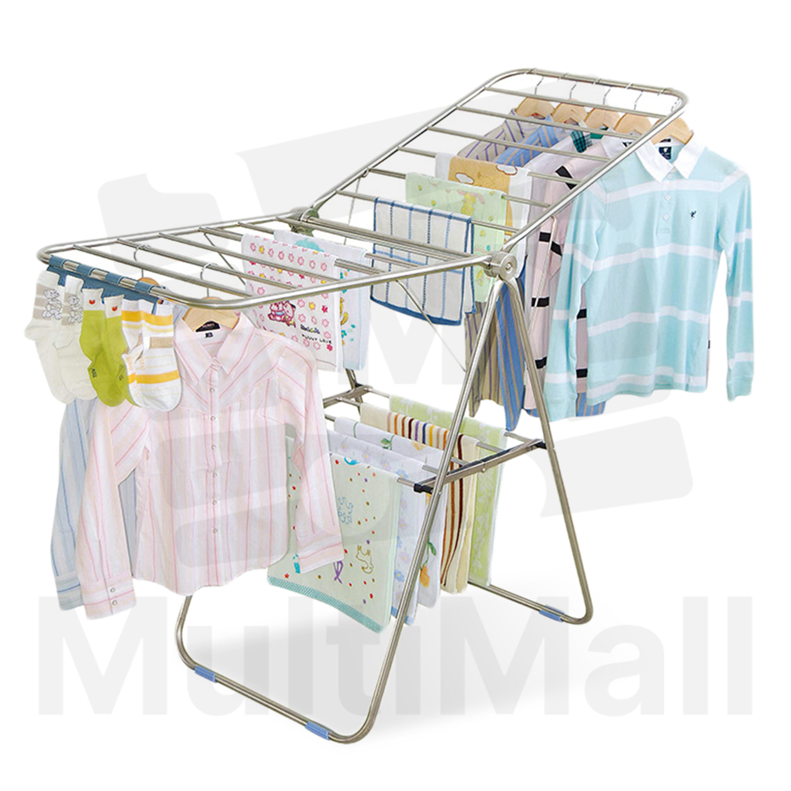 Stainless Steel Foldable Laundry Rack – 1.5M Collapsible and Easy Storage Clothes Drying Rack, Foldable Multi-functional and Space Saving Free | Laundry Rack |Clothe Drying Rack| Foldable Laundry Rack