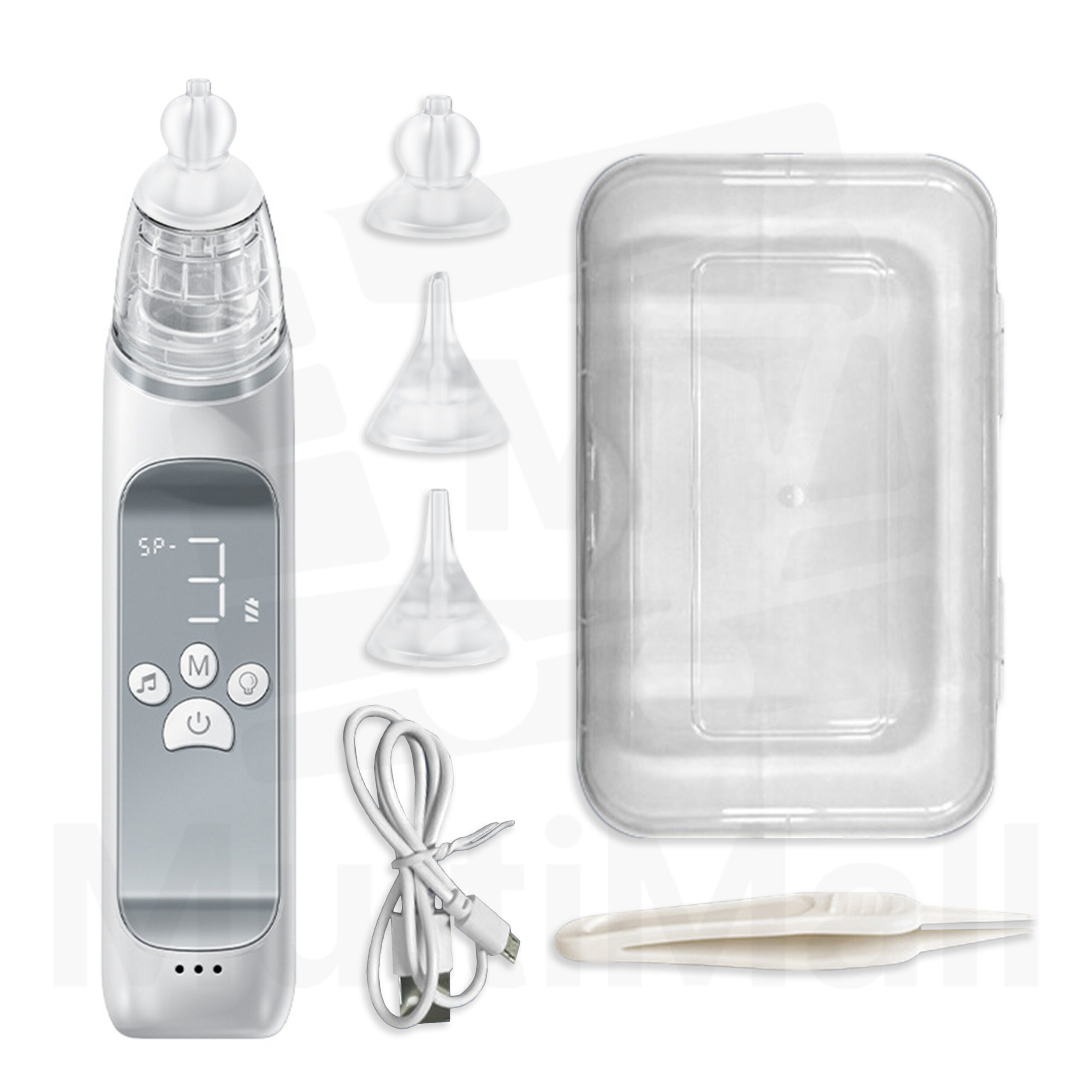 Nasal Aspirator [5th Gen] Baby Nasal Aspirator, Newborn Electric Nose Cleaner Sucker 3 Suction Modes Adjustable and Food-Grade Silicone Nozzle, Rechargeable Mucus Suction Soothing Music and Light for Infants | Nasal Aspirator