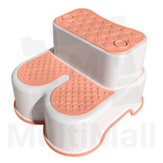 2 Step Stool for Kids - Pink, 2-in-1 Detachable Toilet Stool, Lightweight and Easy to Clean, Anti Slip Bunny Stepping Stool for Toddlers, Toilet Potty Training, Step Stool Kitchen Kids and for Bathroom