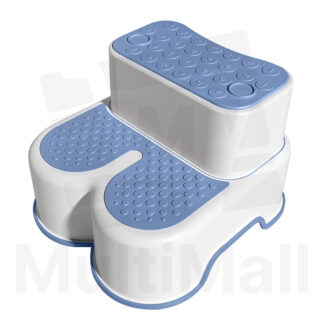 2 Step Stool for Kids - Blue, 2-in-1 Detachable Toilet Stool, Lightweight and Easy to Clean, Anti Slip Bunny Stepping Stool for Toddlers, Toilet Potty Training, Step Stool Kitchen Kids and for Bathroom