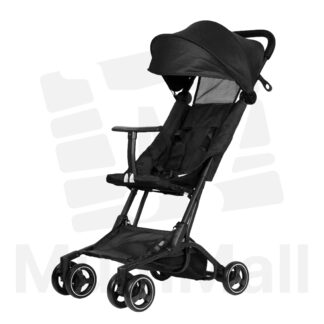 Baby Black Stroller  Foldable Canopy, Baby Stroller Light Weight, Newborn Stroller up to 3 years old, Travel Stroller Adjustable Backrest, Brake, and Storage Basket, Lightweight and Self-Folding