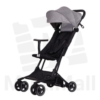 Baby Grey Stroller  Foldable Canopy, Baby Stroller Light Weight, Newborn Stroller up to 3 years old, Travel Stroller Adjustable Backrest, Brake, and Storage Basket, Lightweight and Self-Folding