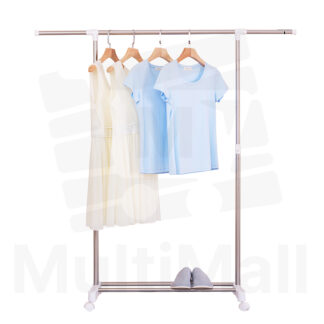 H-Type Single Pole 1.35M, 25.4MM Thick Pipe, Strong Bearing Capacity, Bold, Thick Stainless-Steel Tube, Adjustable, Large Storage Capacity