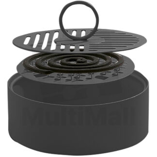 Japanese Mosquito Coil Holder Black- Repellent Bite Itch Relief Outdoor and Indoor Coil Holder Incense Burner Retro Portable Metal Home Camping and Hiking Insect Repellent Citronella