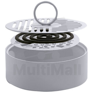 Japanese Mosquito Coil Holder Grey- Repellent Bite Itch Relief Outdoor and Indoor Coil Holder Incense Burner Retro Portable Metal Home Camping and Hiking Insect Repellent Citronella