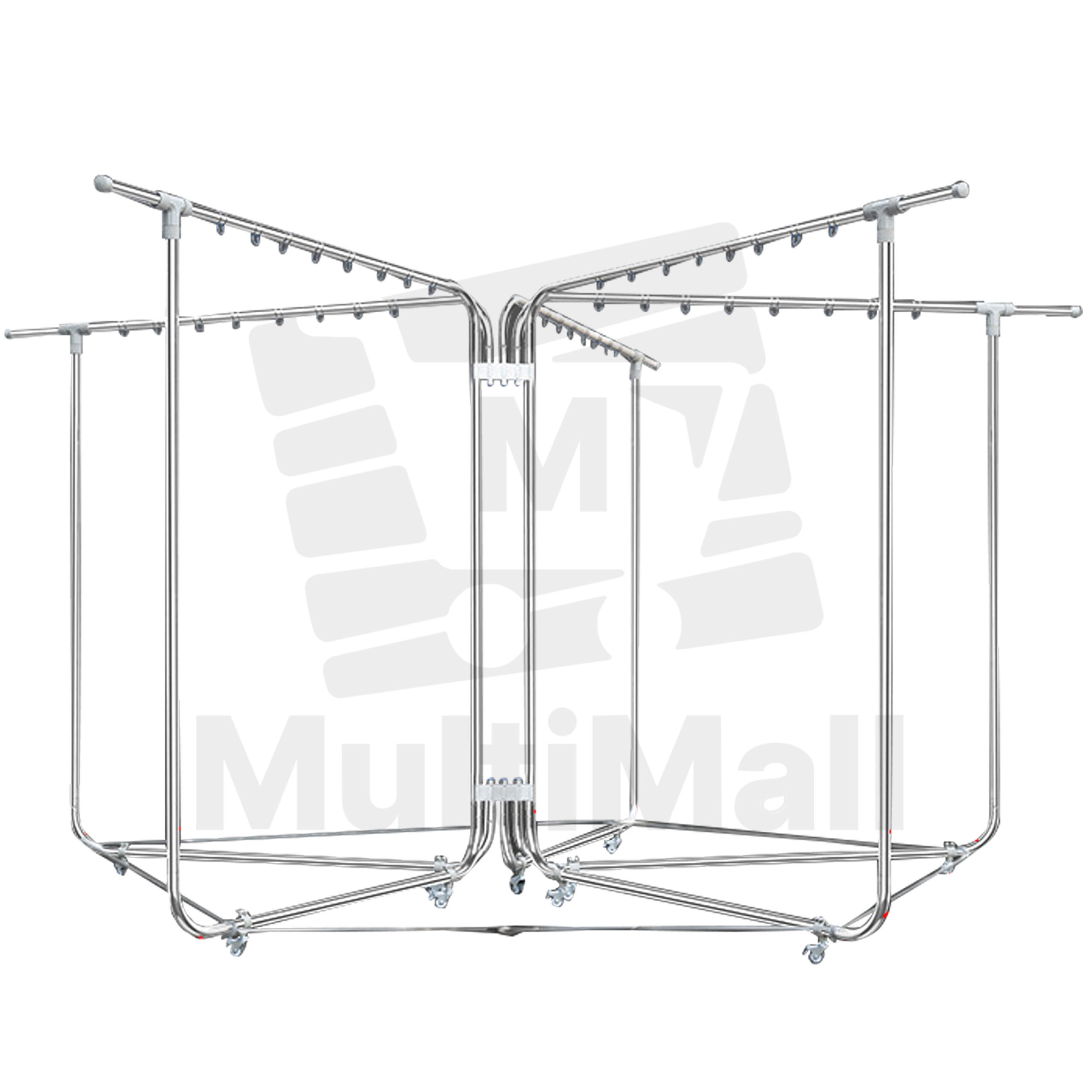 5 Poles 5 Rods Laundry Rack- Clothes Drying Laundry Rack Space Saver Rack Upgraded Expandable Laundry Rack Sturdy Small Space Laundry Rack