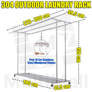3M 304 Stainless Steel Laundry Rack | Indoor Outdoor clothes drying rack